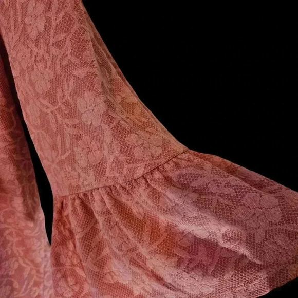 Catherine's Pink Lace Covered plus size shirt 2X - Picture 3 of 6